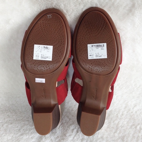 NWOT Clarks Nubuck Leather Valarie Slide Sandals - Picture 10 of 10